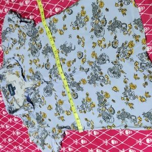 Modcloth Floral/Cat Print Blouse